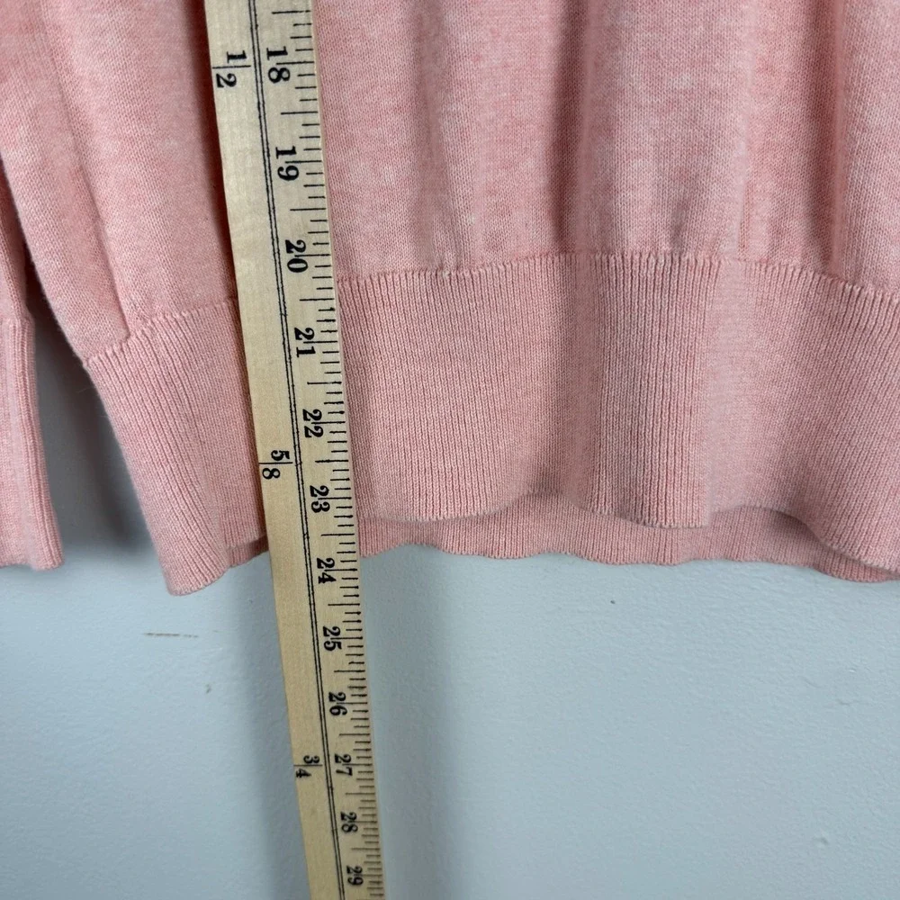 Vineyard Vines Sweater Women's XS Pink 100% Cotton Knit V-Neck Classic Pullover